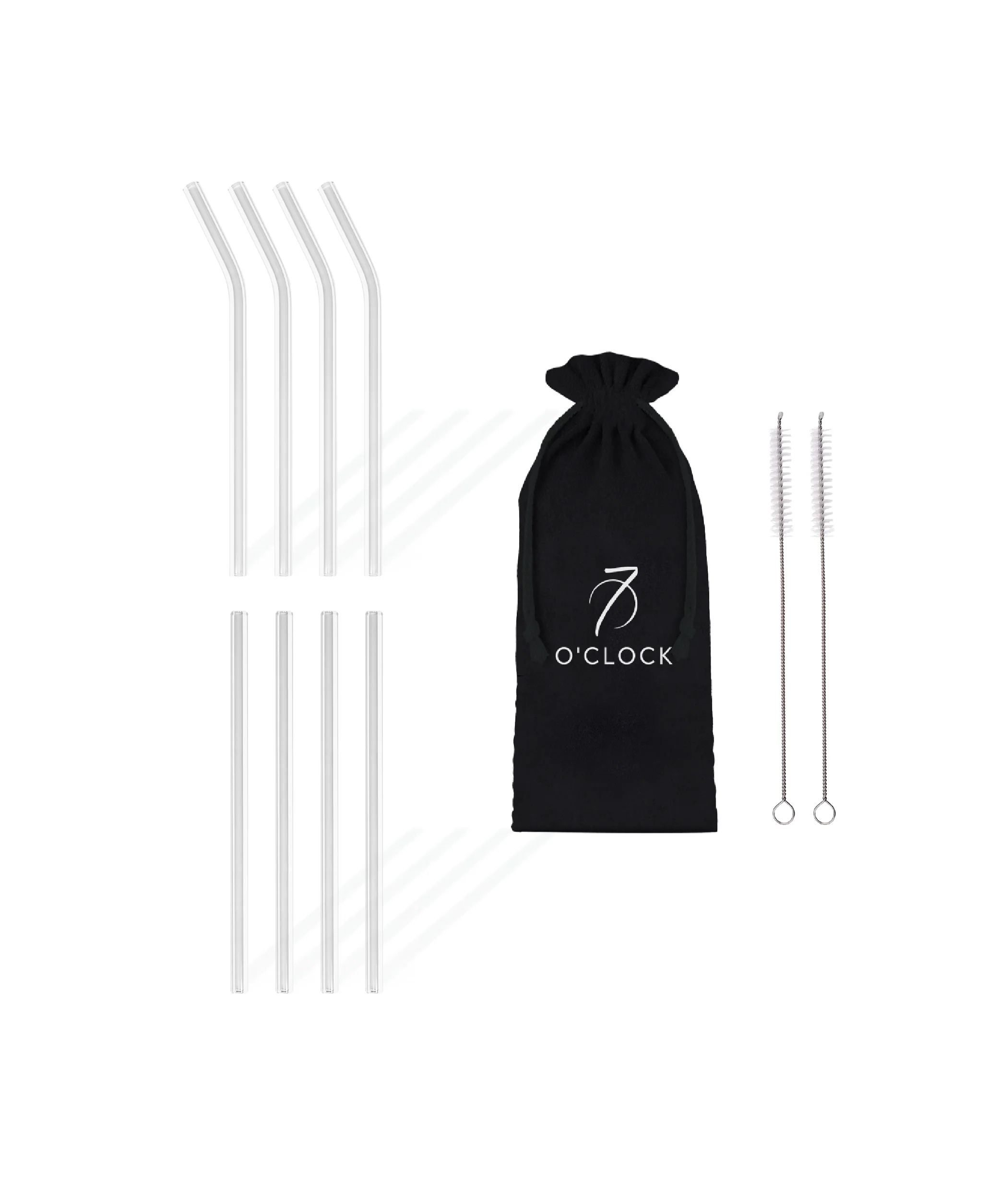 Kurze Glasstrohhalme 8er Set | Aris